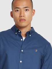 Farah Blue Brewer Long Sleeve Shirt - Image 4 of 5