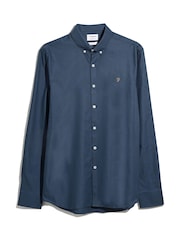 Farah Blue Brewer Long Sleeve Shirt - Image 5 of 5