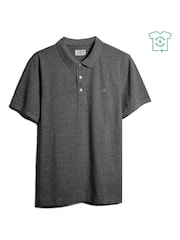 Farah Grey Blanes Short Sleeve Polo Shirt - صورة 5 من 5