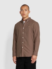 Farah Grey Brewer Long Sleeve Shirt - Image 1 of 5