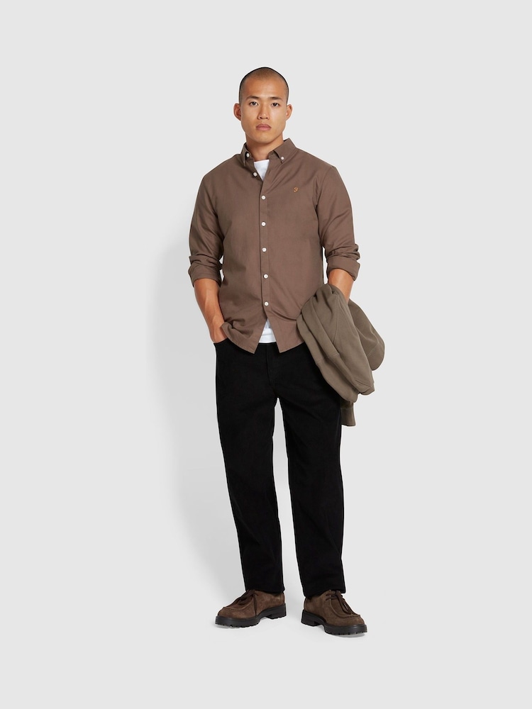 Farah Grey Brewer Long Sleeve Shirt - Image 2 of 5