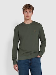 Farah Green Tim New Crew Neck Sweatshirt - Image 1 of 5