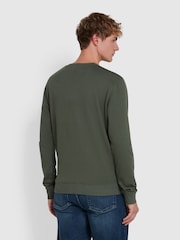 Farah Green Tim New Crew Neck Sweatshirt - Image 3 of 5