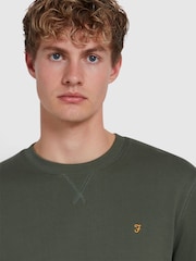 Farah Green Tim New Crew Neck Sweatshirt - Image 4 of 5