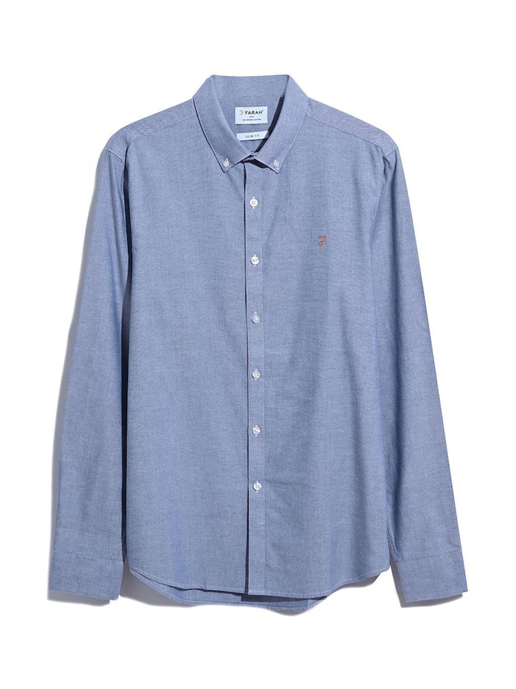 Farah Blue Brewer Long Sleeve Shirt - Image 5 of 5 Farah Blue Brewer Long Sleeve Shirt - Image 5 of 5