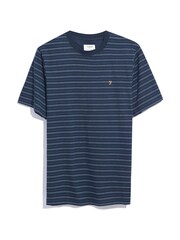 Farah Blue Pell Textured Stripe T-Shirt - Image 5 of 5
