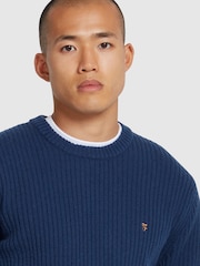 Farah Blue Halton Rib Sweater - Image 4 of 5