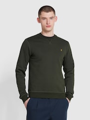 Farah Green Tim New Crew Neck Sweatshirt - Image 1 of 5
