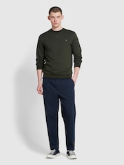 Farah Green Tim New Crew Neck Sweatshirt - Image 3 of 5