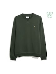 Farah Green Tim New Crew Neck Sweatshirt - Image 5 of 5