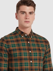 Farah Green Brewer Check Long Sleeve Shirt - Image 4 of 5