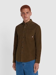 Farah Green Spencer Long Sleeve Corduroy Shirt - Image 1 of 5