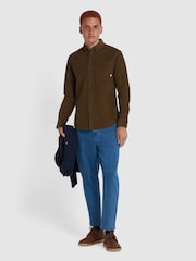 Farah Green Spencer Long Sleeve Corduroy Shirt - Image 2 of 5