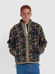 Farah Green Crown Camo Fleece Top - Image 1 of 5