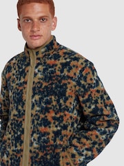 Farah Green Crown Camo Fleece Top - Image 2 of 5