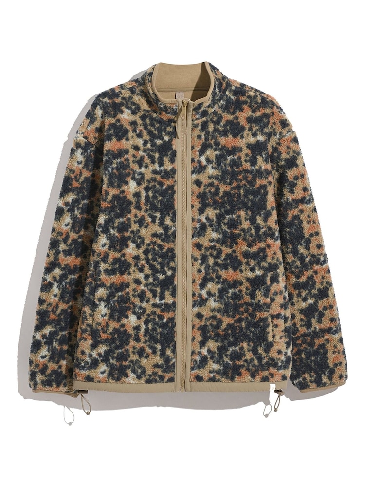 Farah Green Crown Camo Fleece Top - Image 5 of 5