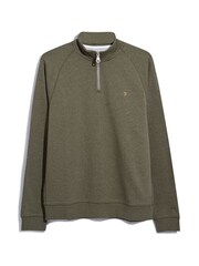 Farah Green Jim Quarter Zip Sweatshirt - Image 5 of 5