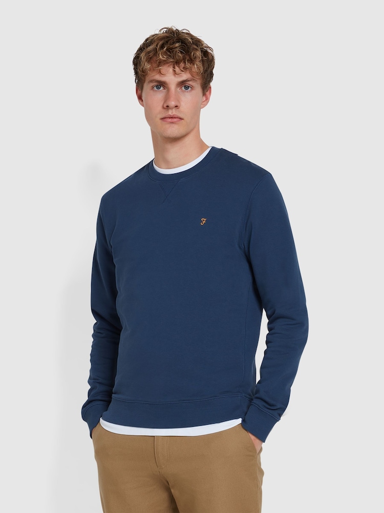 Farah Blue Tim New Crew Neck Sweatshirt - Image 1 of 5 Farah Blue Tim New Crew Neck Sweatshirt - Image 1 of 5