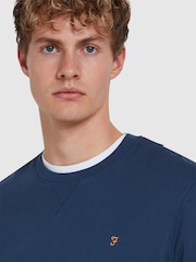Farah Blue Tim New Crew Neck Sweatshirt - Image 4 of 5