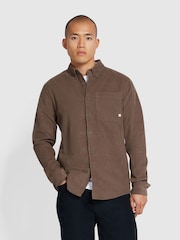 Farah Grey Spencer Long Sleeve Corduroy Shirt - Image 1 of 5