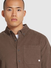 Farah Grey Spencer Long Sleeve Corduroy Shirt - Image 4 of 5