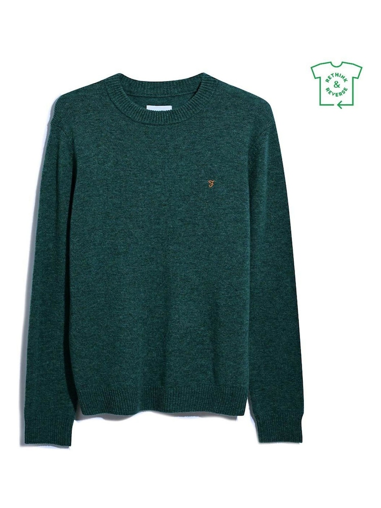 Farah Green Mullen Merino Wool Sweater - Image 5 of 5