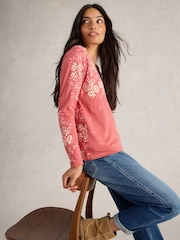 White Stuff Pink Nelly 100% Cotton T-Shirt - Image 3 of 6