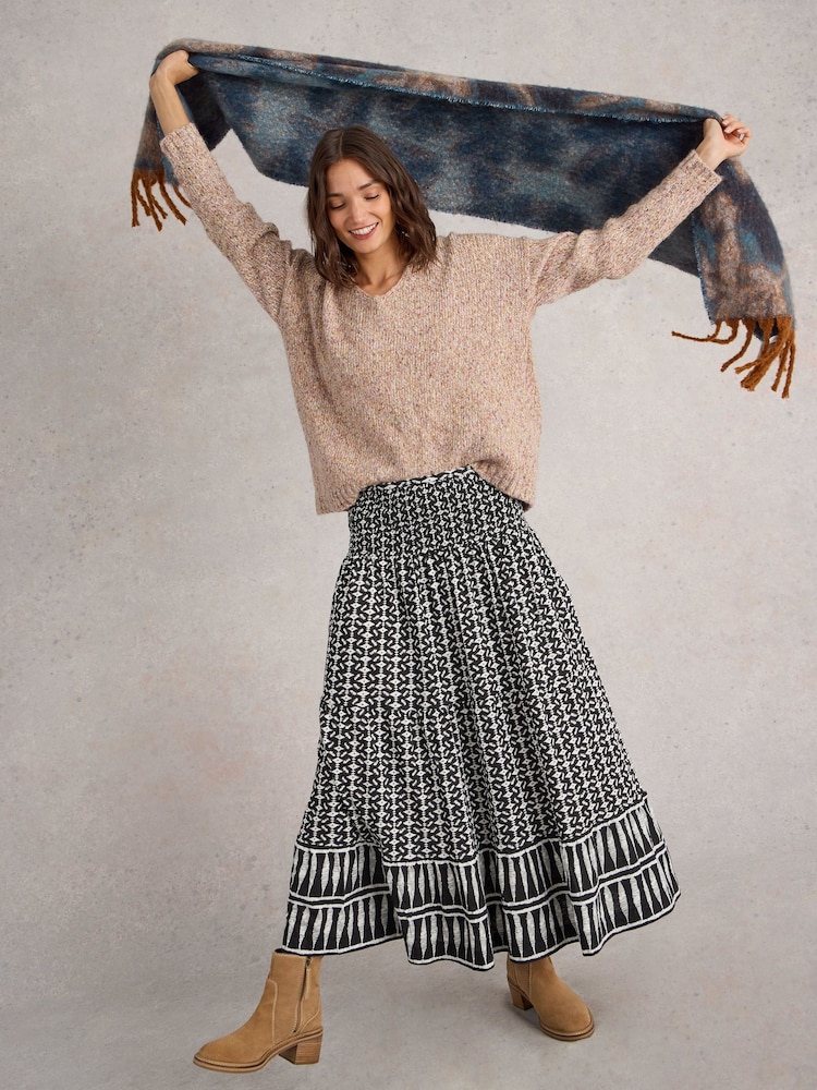 White Stuff Black Marissa Jersey Maxi 100% Cotton Skirt - Image 2 of 6 White Stuff Black Marissa Jersey Maxi 100% Cotton Skirt - Image 2 of 6