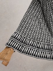 White Stuff Black Marissa Jersey Maxi 100% Cotton Skirt - Image 4 of 6