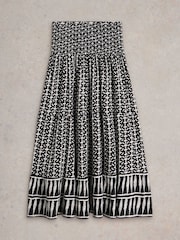 White Stuff Black Marissa Jersey Maxi 100% Cotton Skirt - Image 5 of 6