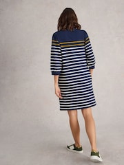 White Stuff Blue Amy Stripe 100% Cotton Dress - Image 2 of 6