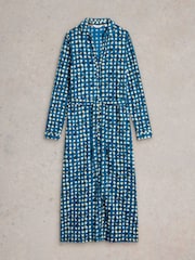 White Stuff Blue Annie Jersey Shirt Dress - Image 4 of 6