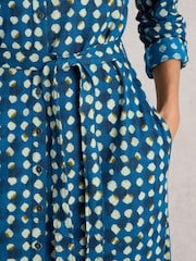 White Stuff Blue Annie Jersey Shirt Dress - Image 5 of 6