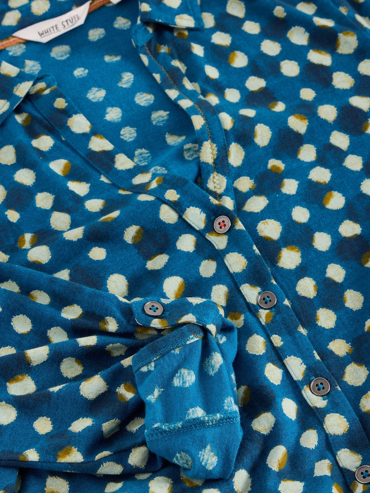 White Stuff Blue Annie Jersey Shirt Dress - Image 6 of 6