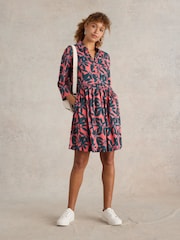 White Stuff Red Everly Jersey Shirt Dress - Image 1 of 6