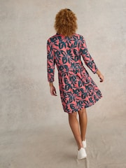 White Stuff Red Everly Jersey Shirt Dress - Image 2 of 6