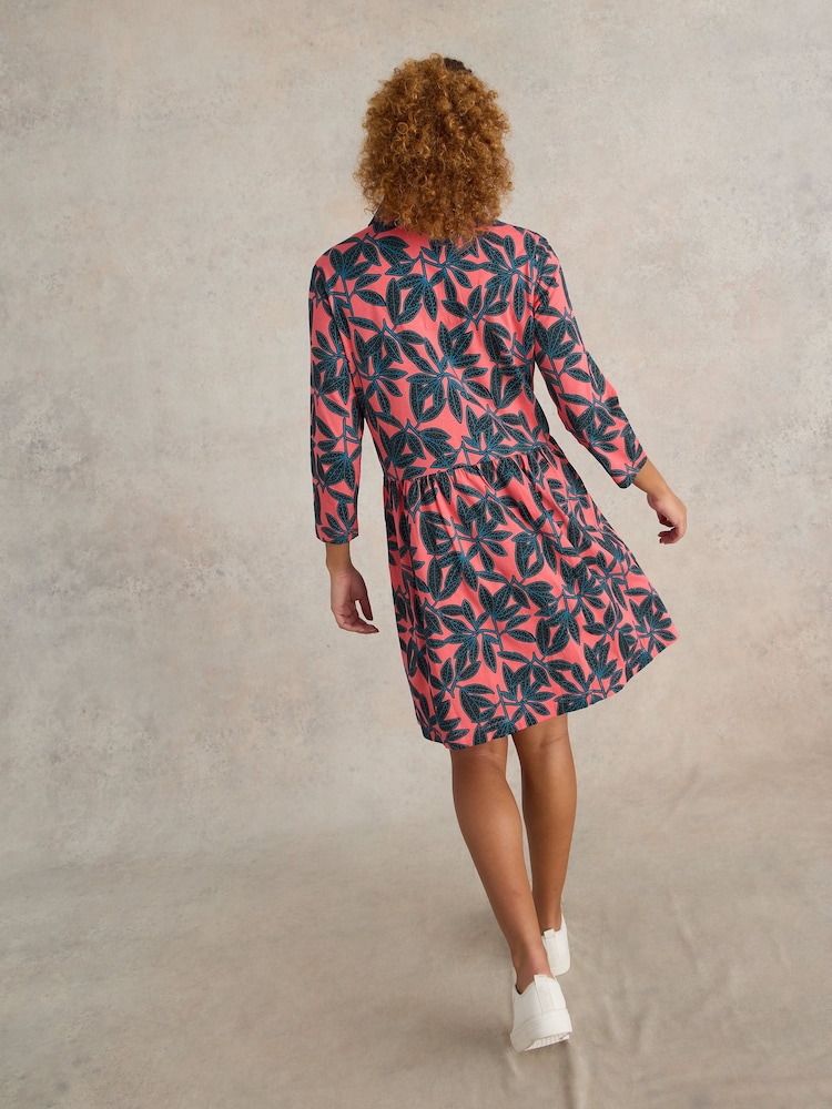 White Stuff Red Everly Jersey Shirt Dress - Image 2 of 6