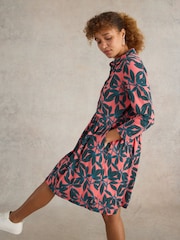 White Stuff Red Everly Jersey Shirt Dress - Image 3 of 6