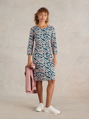 White Stuff Green Tallie Jersey Dress - Image 1 of 6