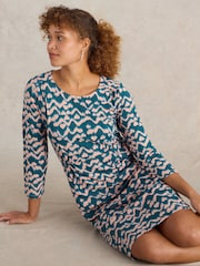 White Stuff Green Tallie Jersey Dress - Image 3 of 6