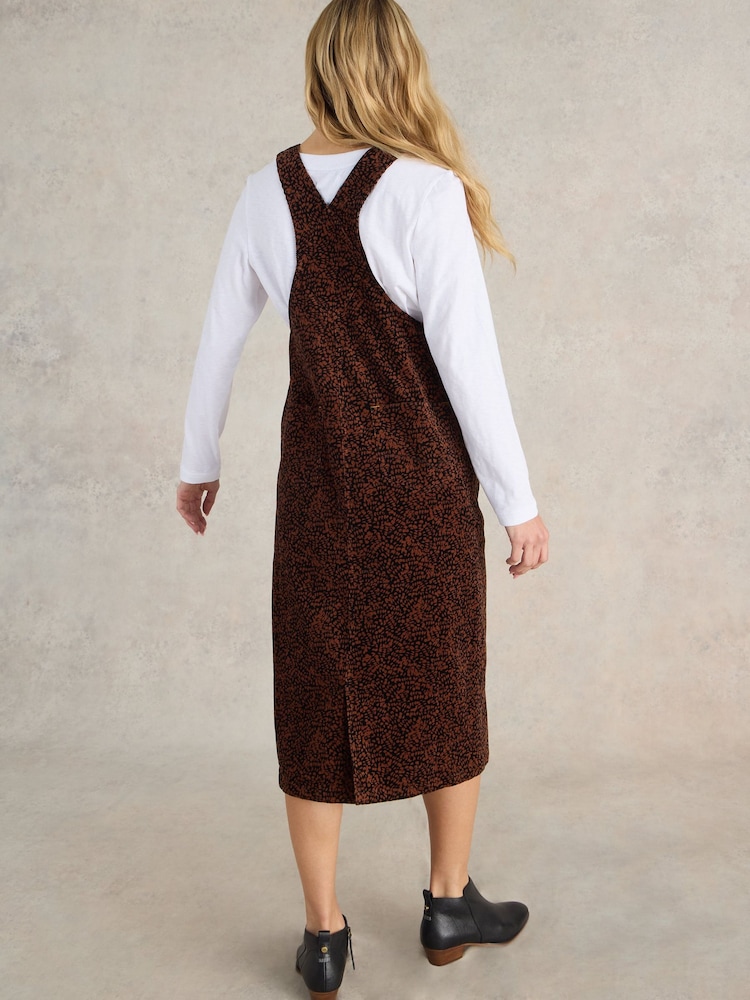 White Stuff Black Emmie Organic Cord Midi Pinny Dungarees - Image 2 of 6 White Stuff Black Emmie Organic Cord Midi Pinny Dungarees - Image 2 of 6