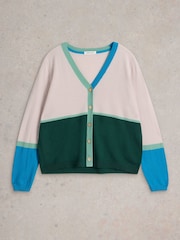 White Stuff Natural Colour Block Merino Cardigan - Image 5 of 6