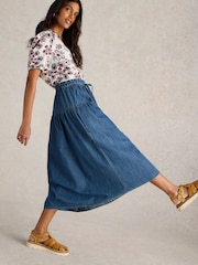 White Stuff Blue Seema Denim Skirt - Image 2 of 6