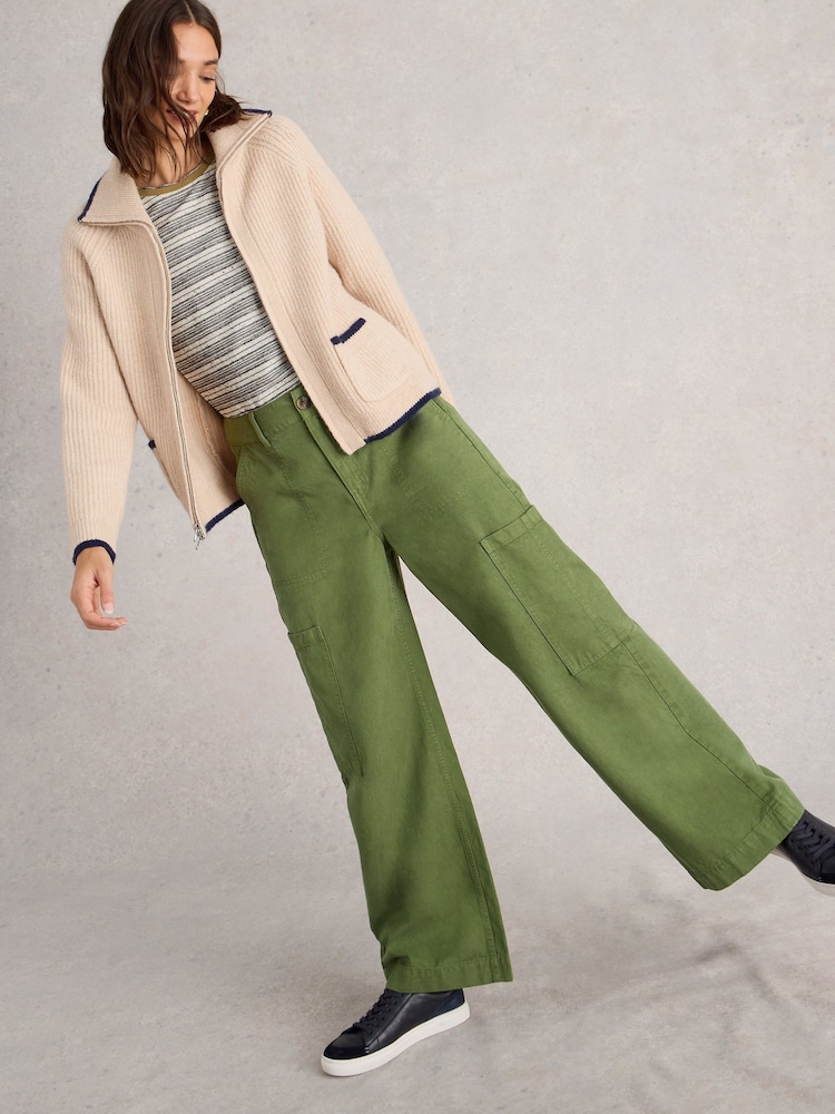 White Stuff Green Cora Cargo Trousers - Image 2 of 6