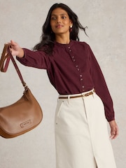 White Stuff Purple Daria Cord Spot Shirt - Image 3 of 6