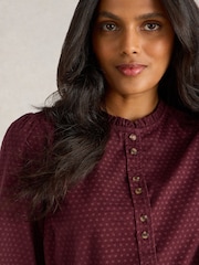 White Stuff Purple Daria Cord Spot Shirt - Image 4 of 6