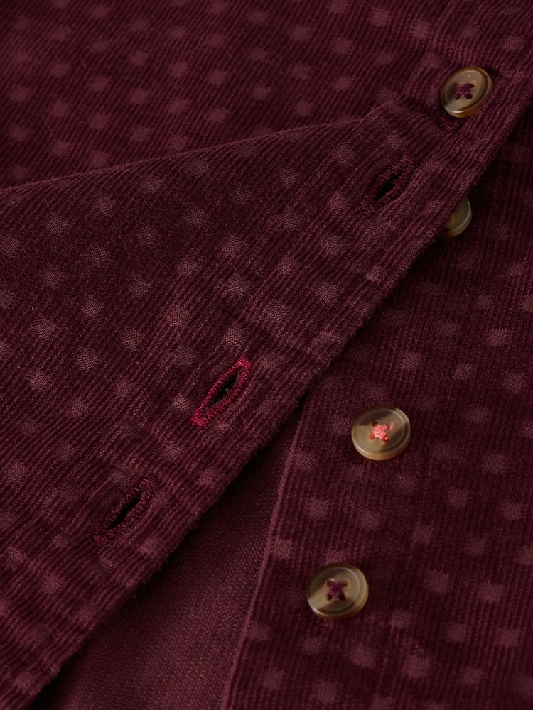 White Stuff Purple Daria Cord Spot Shirt - Image 6 of 6