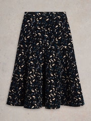 White Stuff Black Quinn Organic Cord Skirt - Image 5 of 6