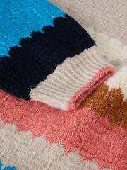 White Stuff Natural Shelly Colour Block Jumper - Image 6 of 6