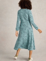 White Stuff Blue Megan Jersey Midi Dress - Image 2 of 6